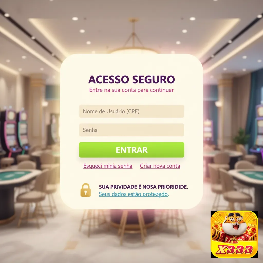 Ilustração de Acesse rapidamente o cassino online x333 com segurança